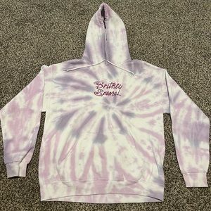 Purple Britney Spears Tie-dye Hoodie Sweatshirt Medium.